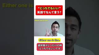 (注)どっちでもいいよ＝I don't careって言ってませんか？ #Shorts