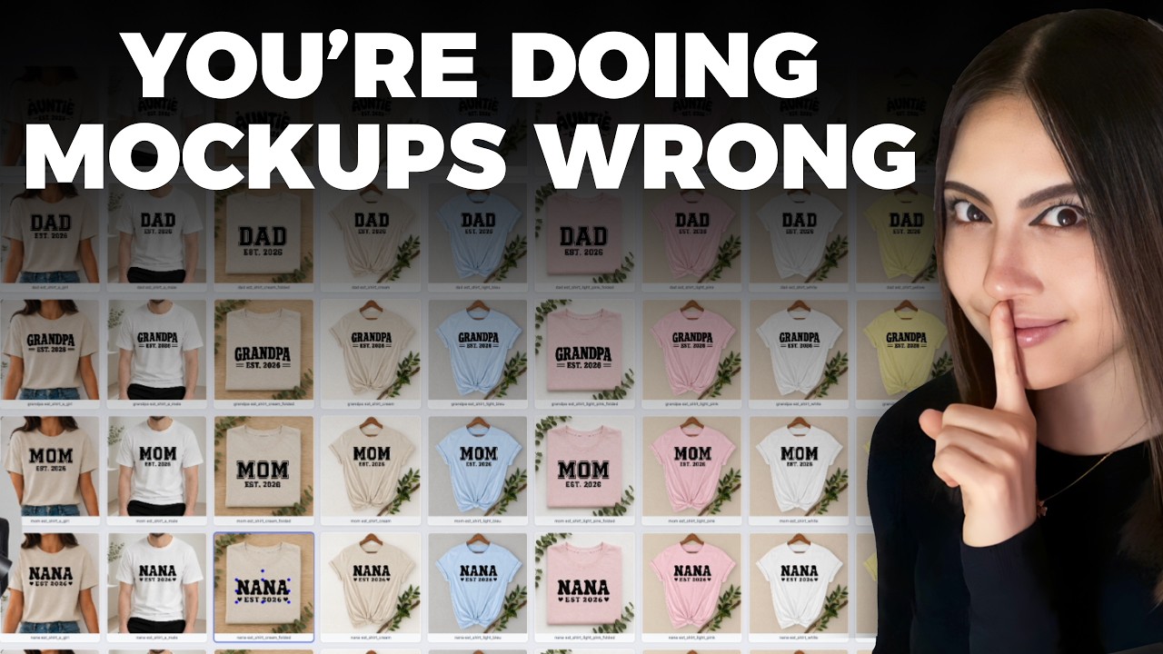 How I Make 100 Mockups In 1 Minute (print on demand)
