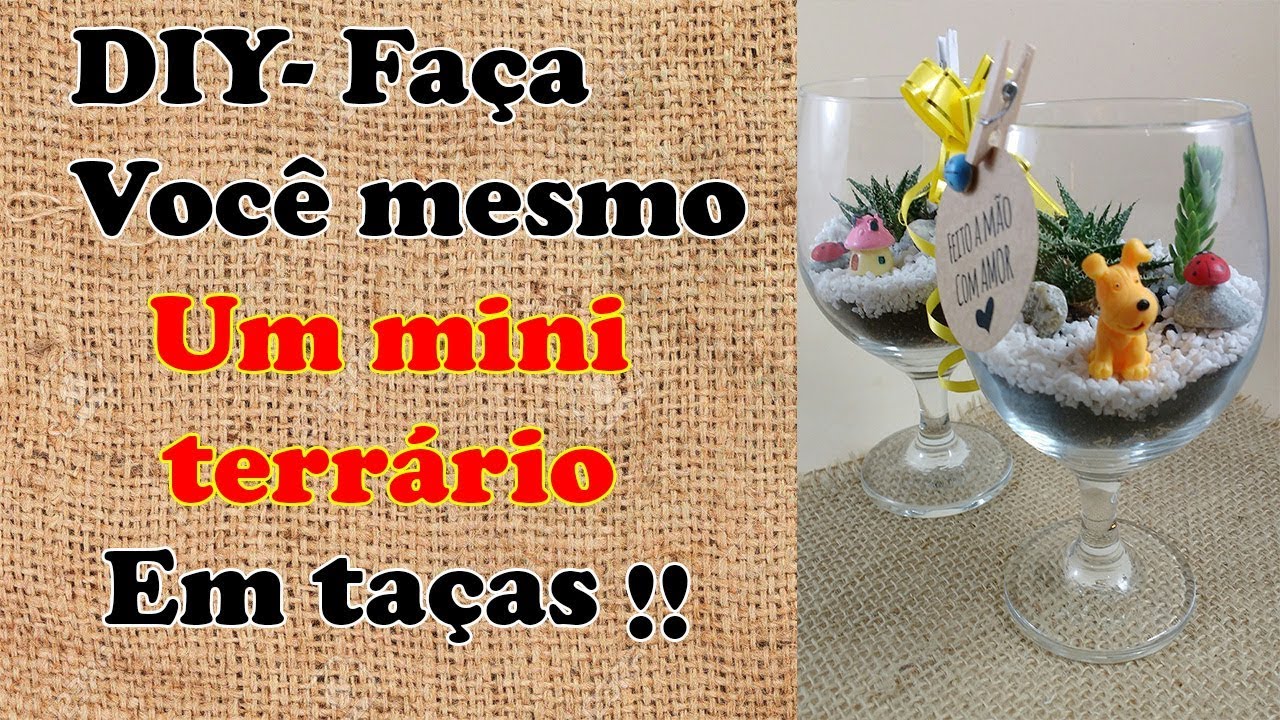 Faça você mesmo um mini terrário em uma taça!