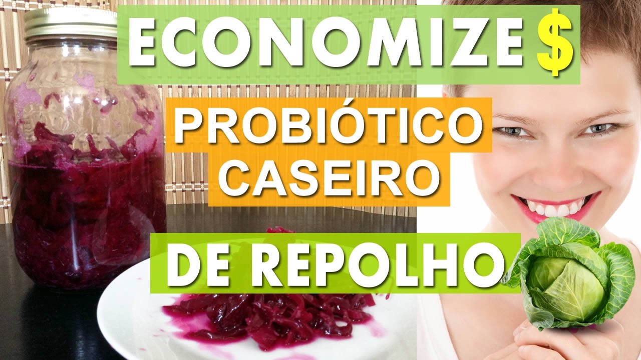 Como fazer probiótico de repolho | Famoso chucrute | Caseiro, barato, natural e vegano