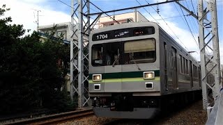 東急池上線1500系1504F試運転列車 雪が谷大塚-御嶽山にて