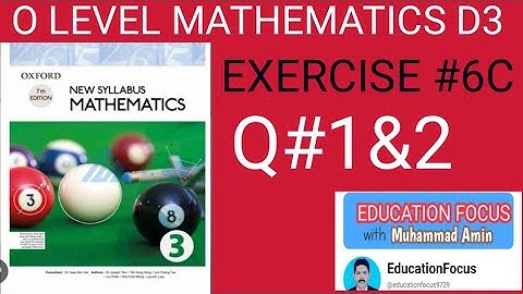 OXFORD 7TH EDITION| NEW SYLLABUS MATHEMATICS 3| EXERCISE 6C| QUESTION 1&2| EQUATIONS OF STRAIGHTLINE