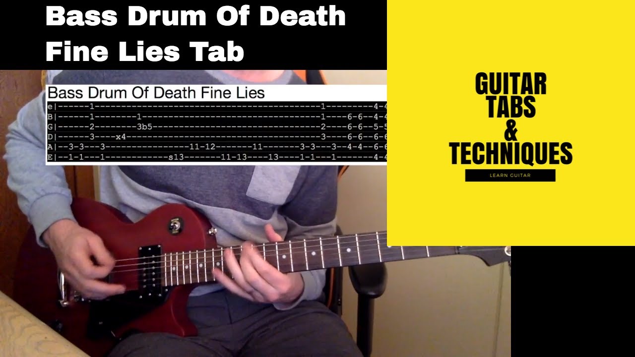 Bass Drum Of Death Fine Lies Guitar Lesson Tutorial With Tabs YouTube