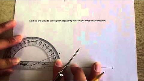 Bisecting an Angle & Copying an Angle Video