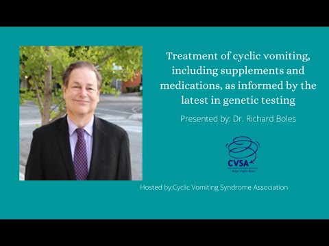 Treatment of cyclic vomiting including supplements and medications with Dr. Richard Boles