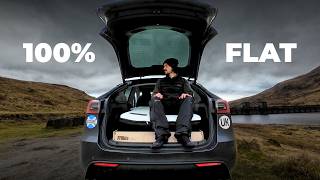 The Ultimate Tesla Bed? Testing a 100% Flat Car Camping Setup