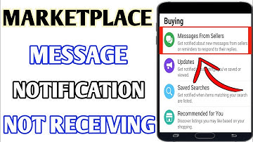 Facebook Marketplace Message From Seller Notification Not Receiving // Facebook Marketplace Message