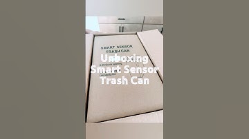 Unboxing smart sensor trash can set 2 aa battery