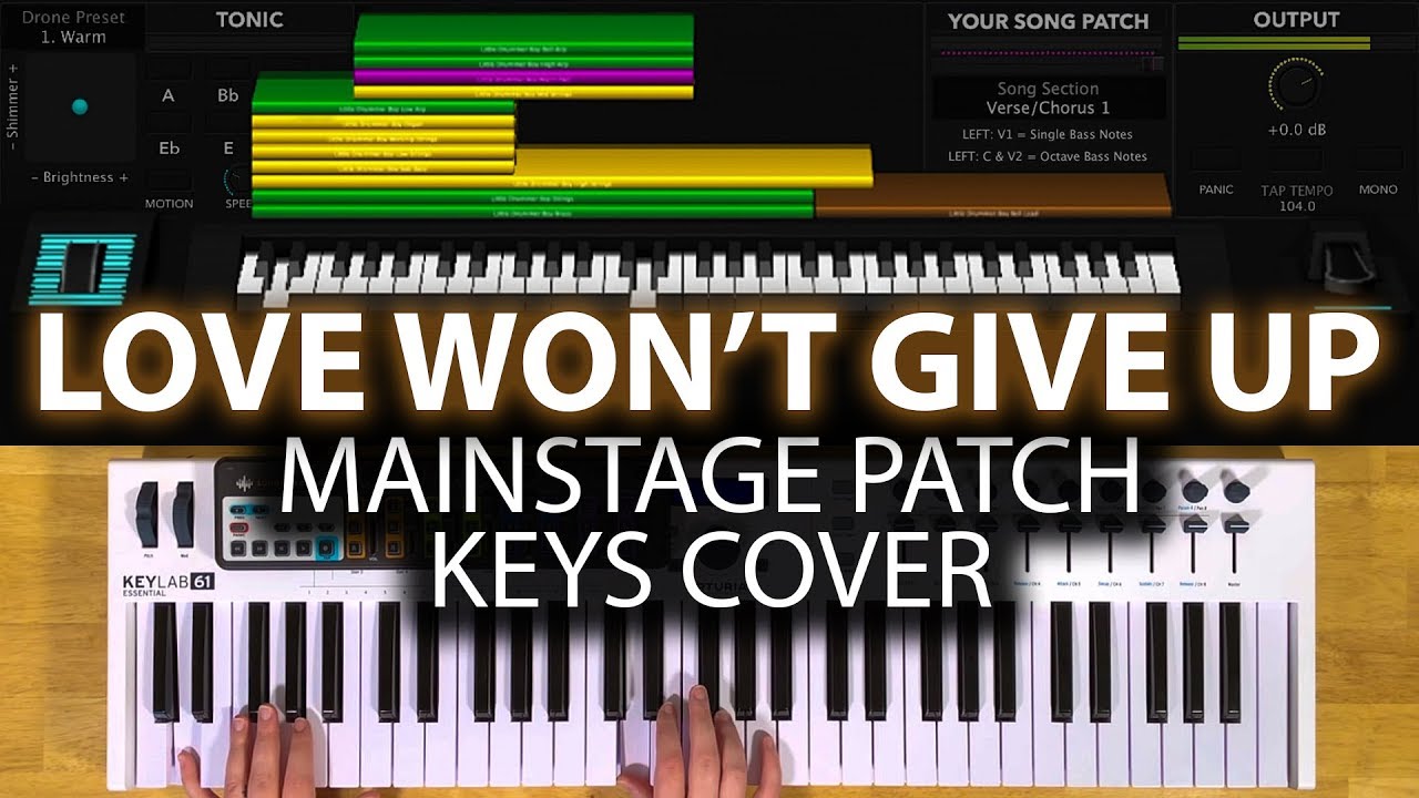 Love Won't Give Up MainStage patch keyboard cover- Elevation Worship