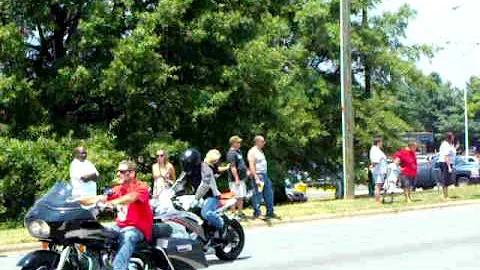 Dwight Sluder funeral persession ride Winston-Salem