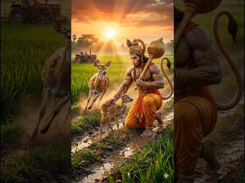 हनुमानजी ने हिरण की मदद की #ai #shorts #yt #trending #cartoon #viral