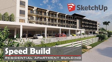 Sketchup Speed Build | Residential Apartment Building Part 1