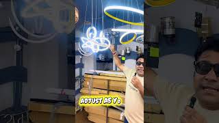 Led Adjustable Hanging Light.#ceilinglights #interiordesign #ledlights #viralvideo #viralshort #home