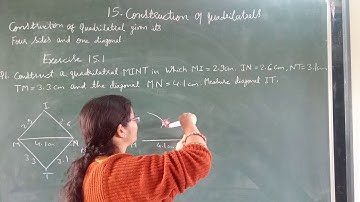 15. Construction of Quadrilaterals/Exercise 15.1 Q.1/ Std. 8th/CBSE BOARD