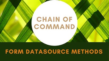 Microsoft Dynamics 365 F&O Chain of Command Form DataSource Methods