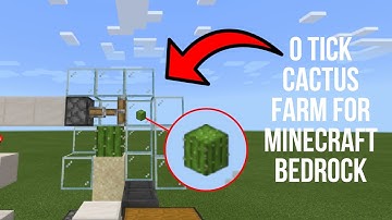 0 Tick Cactus Farm For Minecraft Bedrock ( VERY FAST ) [ Tutorial ]
