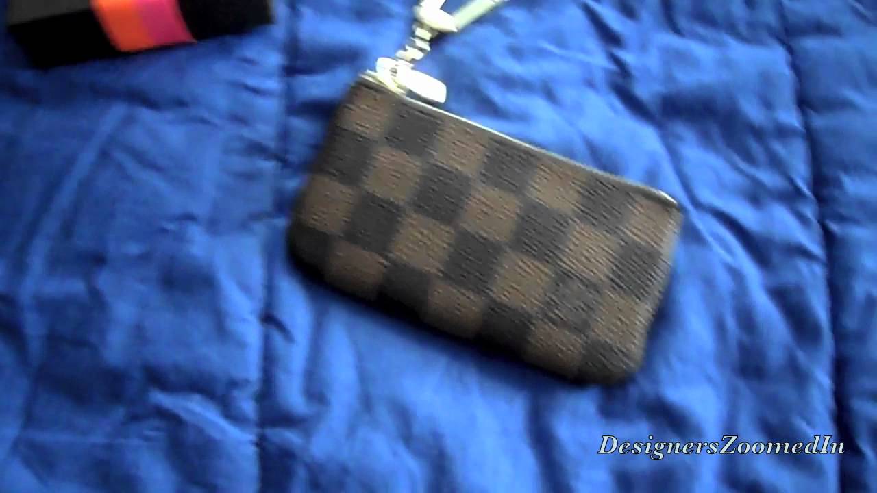 Louis Vuitton Key Coin Pouch Damier Ebene - YouTube