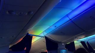 ANA Boeing Dreamliner Rainbow Lights!