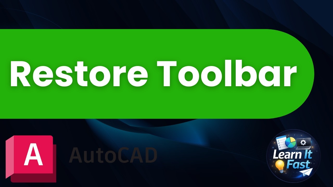 How to Restore Missing Toolbars in AutoCAD (2026 Updated) - YouTube