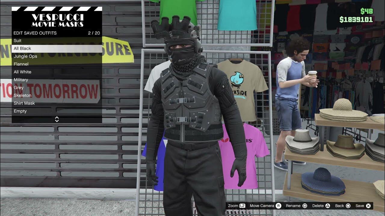 GTA 5 Online Mask and Helmet Merge Glitch Work Around Clothing