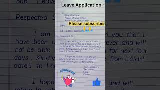 Leave Application for School students.