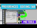 Pro Tools Preferences Window Using the Editing Tab -- OBEDIA.com Pro Tools Live Training & Tutoring