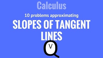 Calculus - Approximating Slopes of Tangent Lines - Guided Practice
