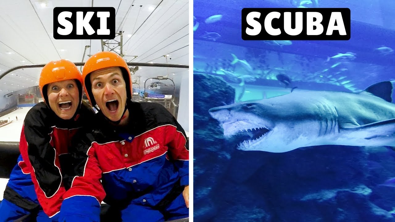 SKI & SCUBA INSIDE A MALL! Dubai Mall & Mall of the Emirates