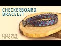 How to make a checkerboard beaded bracelet || Beginners jewelry tutorial