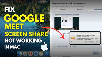 Fix Google Meet Screen Not Sharing on MacBook - How to Solve Screen Not Sharing?