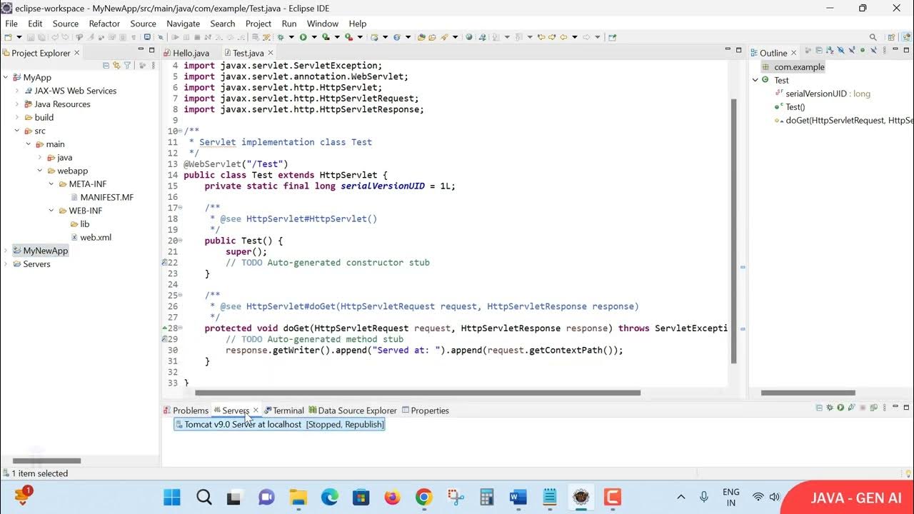 7c Configuring Tomcat on Eclipse for Deploying Java Web Applications ...