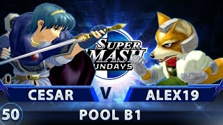 SSS 50 - Cesar (Marth) vs. Alex19 (Fox) - SSBM Pool B1 - Smash Melee