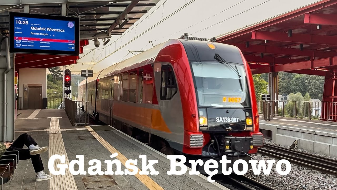 Pesa SA136-007 na linii kolejowej nr 248 Gdańsk Brętowo & stacja kolejowa Gdańsk Wrzeszcz
