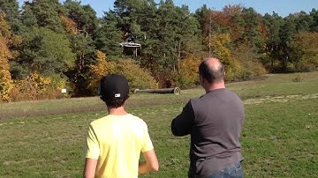 Align TREX 550E Helicopter - First Real Outdoor Flight