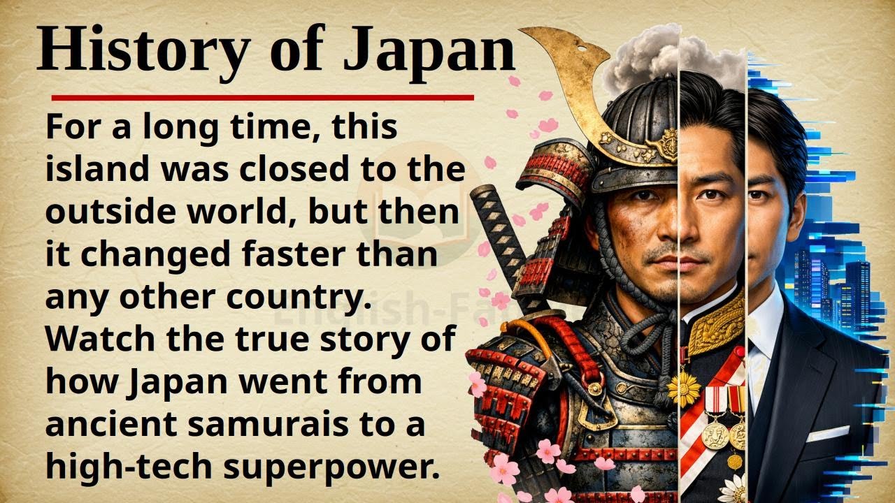 The History of Japan || 🇯🇵🌸 Learn English Through Story Level 2 || Graded Reader 🎧