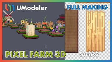 3D Modeling in Unity - Full Making Video of Modeling & Unwrapping Straw in Pixel Farm 3D