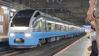 【警笛あり】E653系1000番台K71編成 水色 新前橋送り込み回送 大宮駅発車