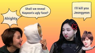 (TWICE) Jeongyeon revealed the ugly face of Nayeon.