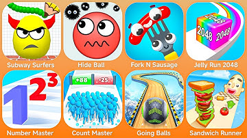 Draw To Smash,Fork N Sausage,Sandwich Runner,Going Balls,Hide Ball,Jelly Run 2048,Count Master