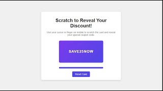 Digital Scratch Card HTMLCSS JS | Web Development Tutorial