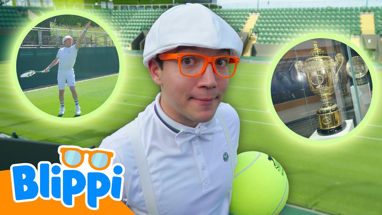 Blippi Learns to Play Tennis at Wimbledon! 🎾| Sports & Games for Kids | Learn with Blippi!