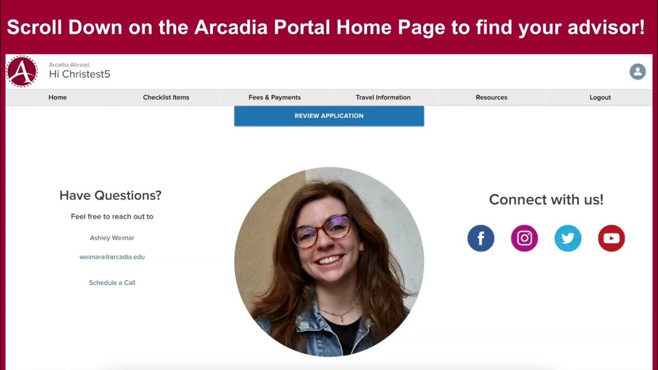 Arcadia Admissions Video YouTube