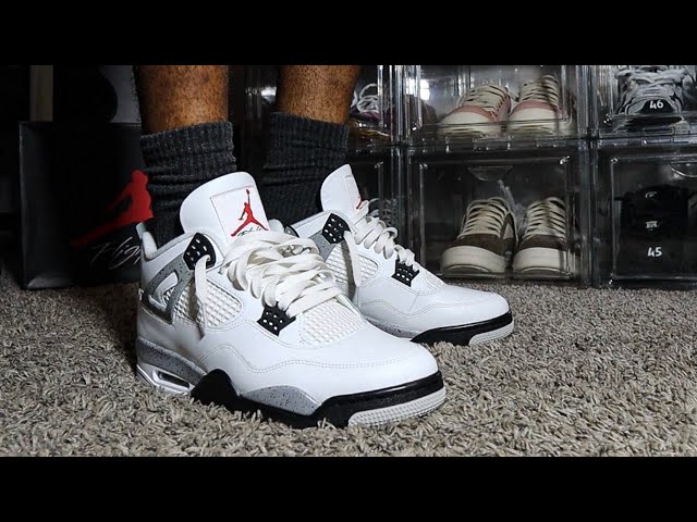 2025 White Cement Jordan 4's | Unboxing & On Foot Review! - YouTube