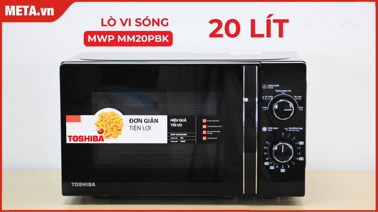 Lò vi sóng Toshiba MWP-MM20P(BK) – nhỏ gọn, tiện lợi cho mọi căn bếp | META.vn