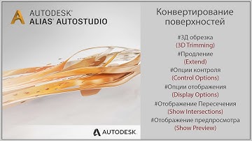 Autodesk Alias Конвертирование поверхностей (TrimConvert)(RUS)