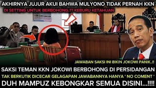 MAMPUZ🤣 Teman KKN Jokowi gelagapan dicecar, berbohong di persidangan?