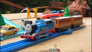 Thomas the Train Full Track Journey 🚂 Satisfying Toy Train Video