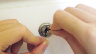 Easy way to pick a lock within one minute. How to pick a lock with only bobby pins. How to open a locked drawer or door. Useful if ...