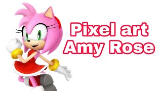 Pixel Art Amy Rose