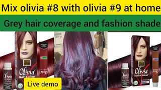 Olivia Hair Color Review Mixing Shade 8 Burgundy & 9 Mahogany For A Rich Look